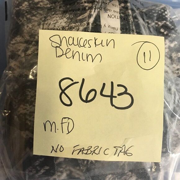 ZARA Womens Mini Denim Skirt Snakeskin Print Stretch Pockets Front Zip Size XS - Picture 10 of 10